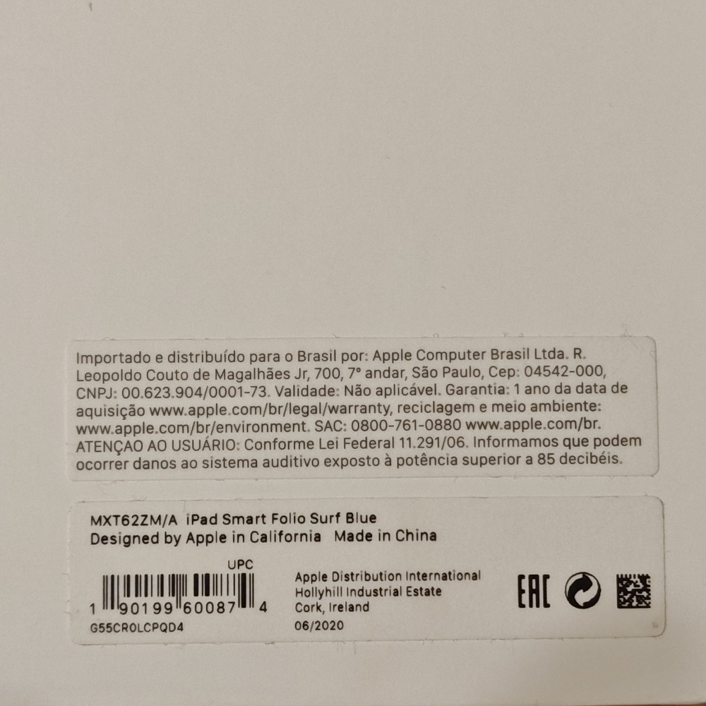 Apple iPad Smart Folio Surf Blue Case MXT62ZM/A - Picture 10 of 10